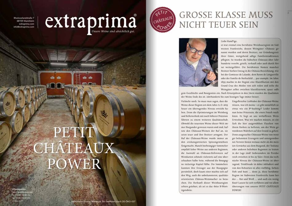 Extraprima Newsletter Bordeaux Petit Chateaux Power.