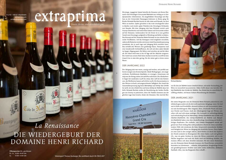 Extraprima Newsletter Domaine Henri Richard 2024-11.