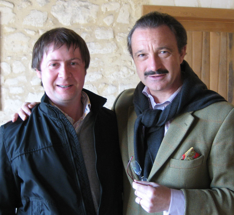 Stephan Attmann und Graf Stephane von Neipperg 2009 in St.-Emilion.