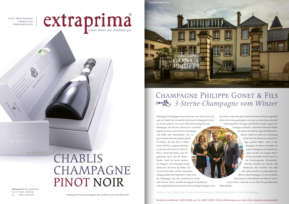 Extraprima 2018 Chablis, Champagne, Pinot Noir.