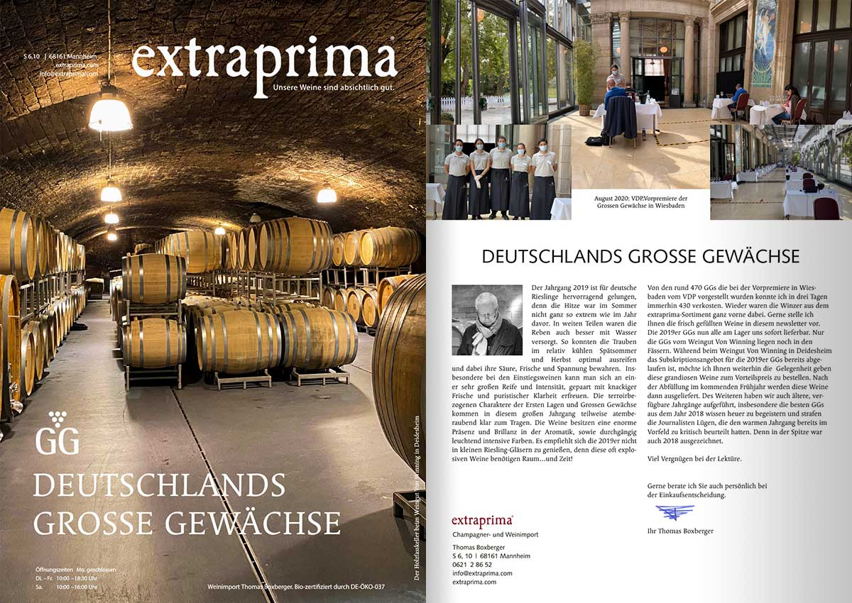 Extraprima Magazin: Große Gewächse 2020.