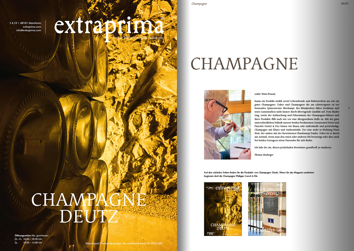 Extraprima Magazin: Champagne.