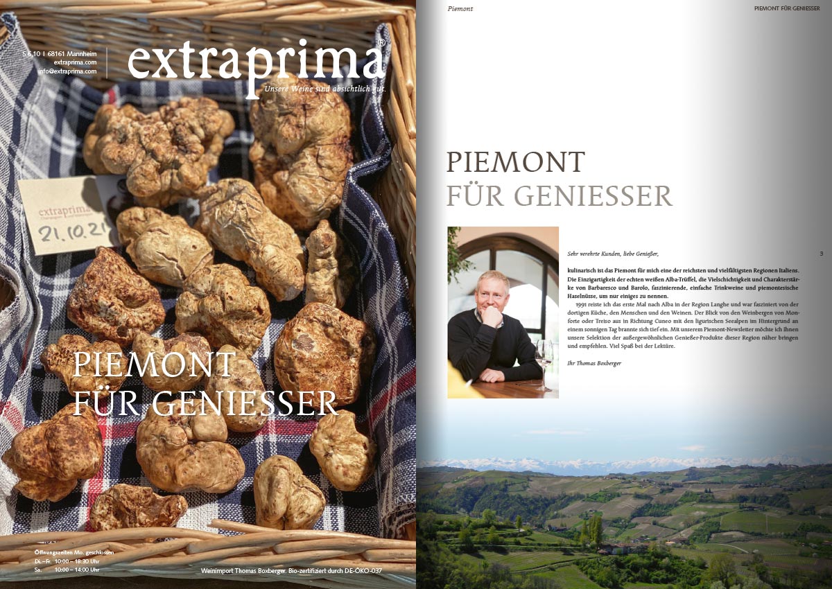 Extraprima Magazin: Piemont für Genießer.